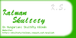 kalman skultety business card